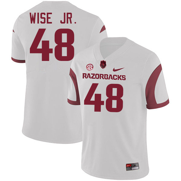 Deatrich Wise Jr. Arkansas Jersey,Arkansas Razorbacks #48 Deatrich Wise Jr. Jersey Youth-White